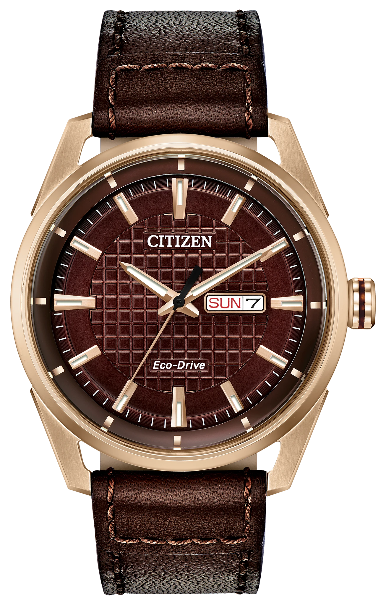シチズン　CITIZEN Eco-Drive Citizen CTO Eco-Drive Rose Gold Brown Dial Stainless Steel Watch